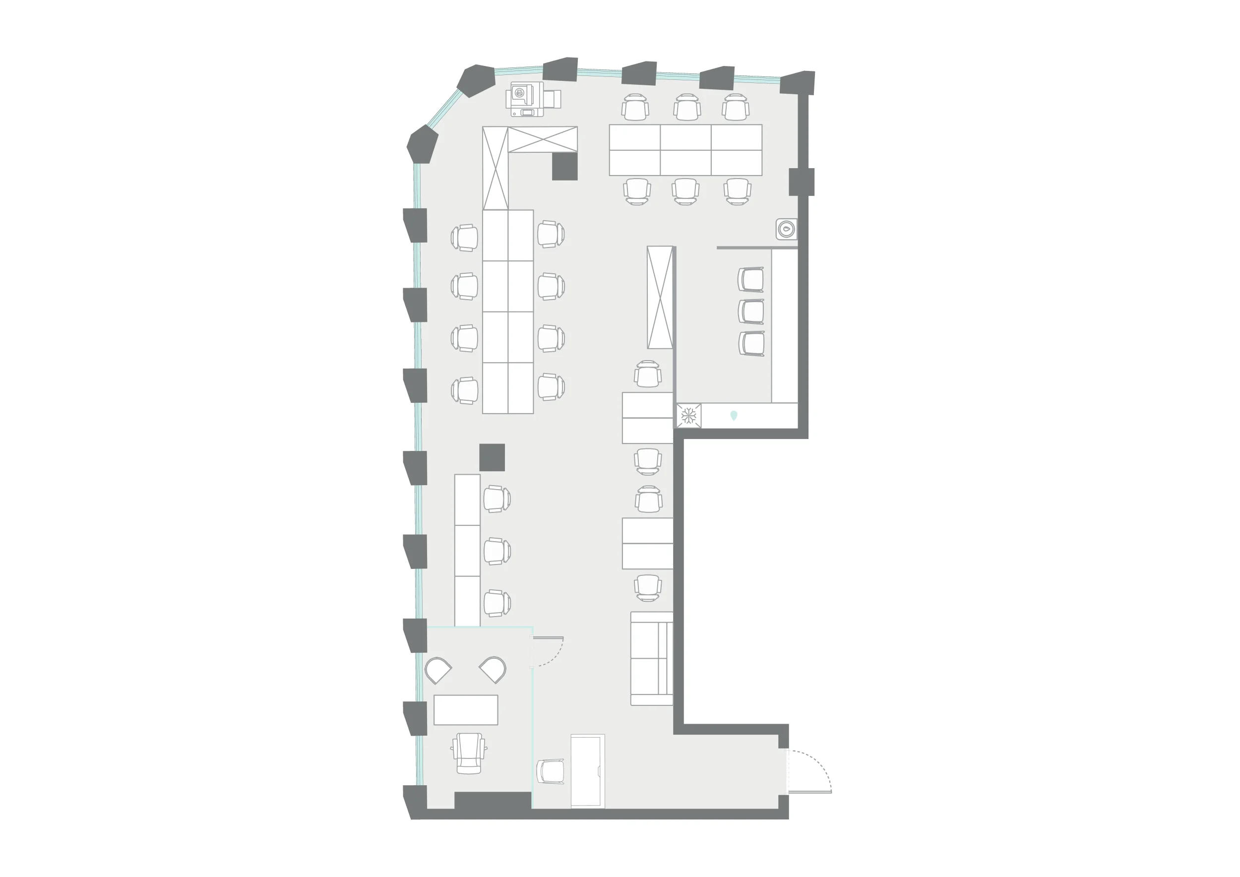 Офис 138.1 м² — планировка