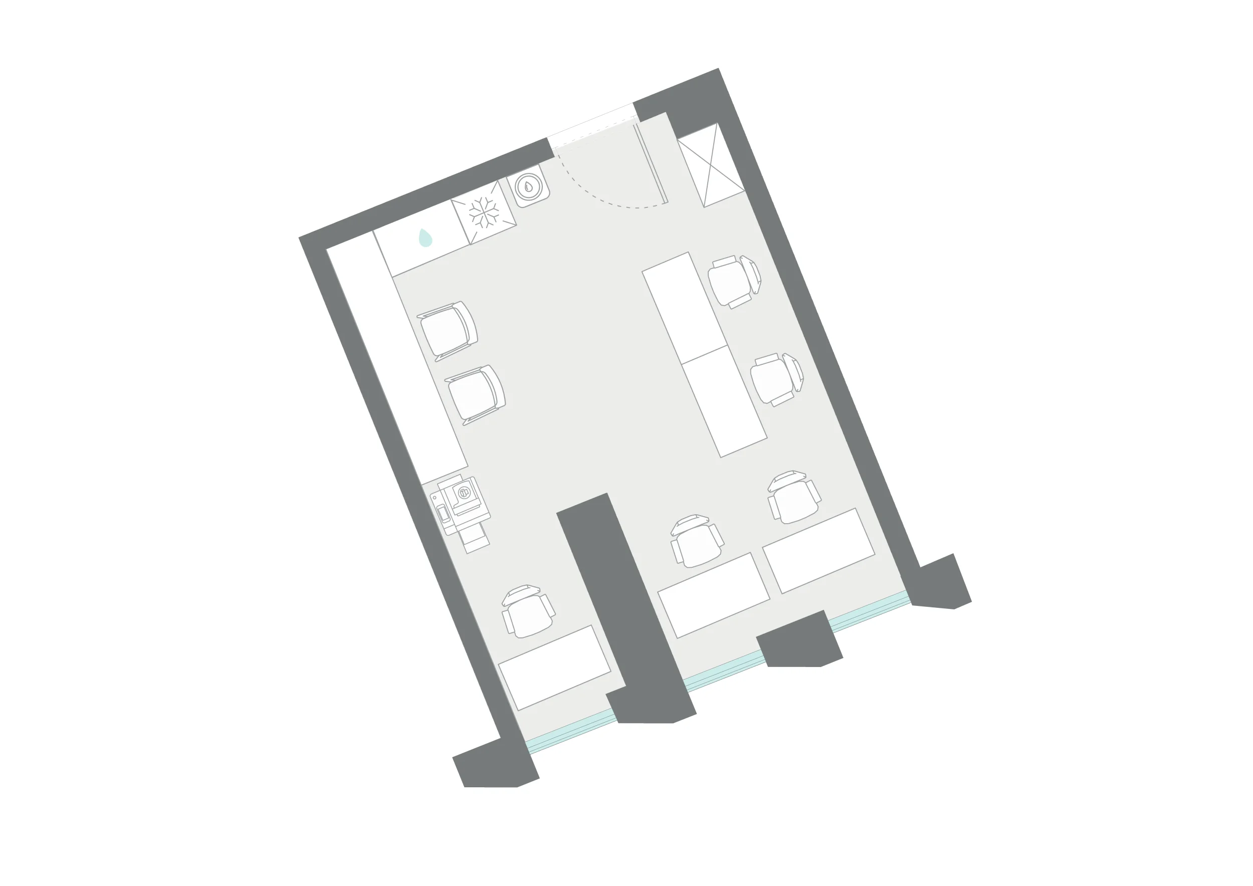 Офис 28.1 м² — планировка