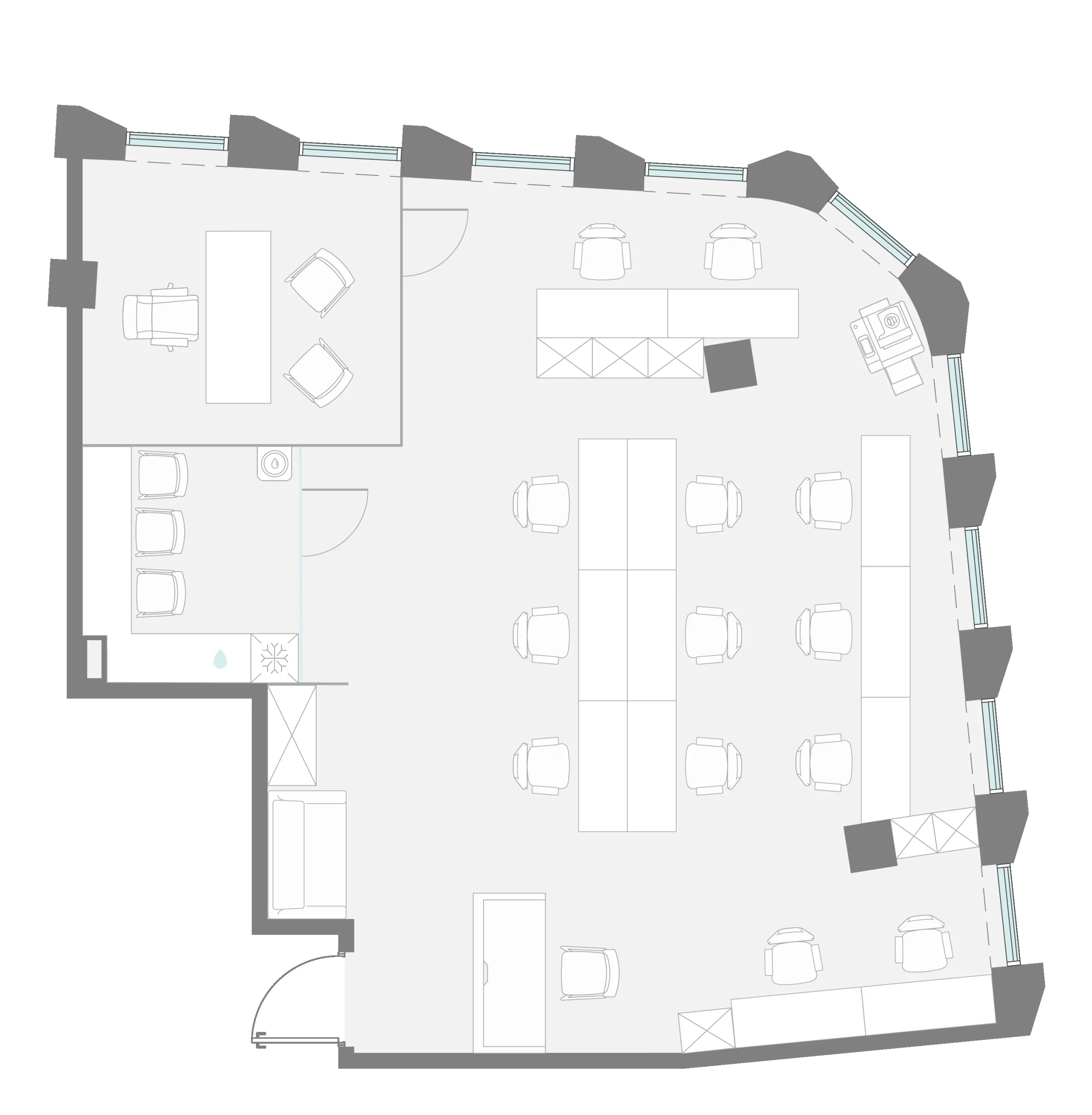 Офис 108.4 м² — планировка