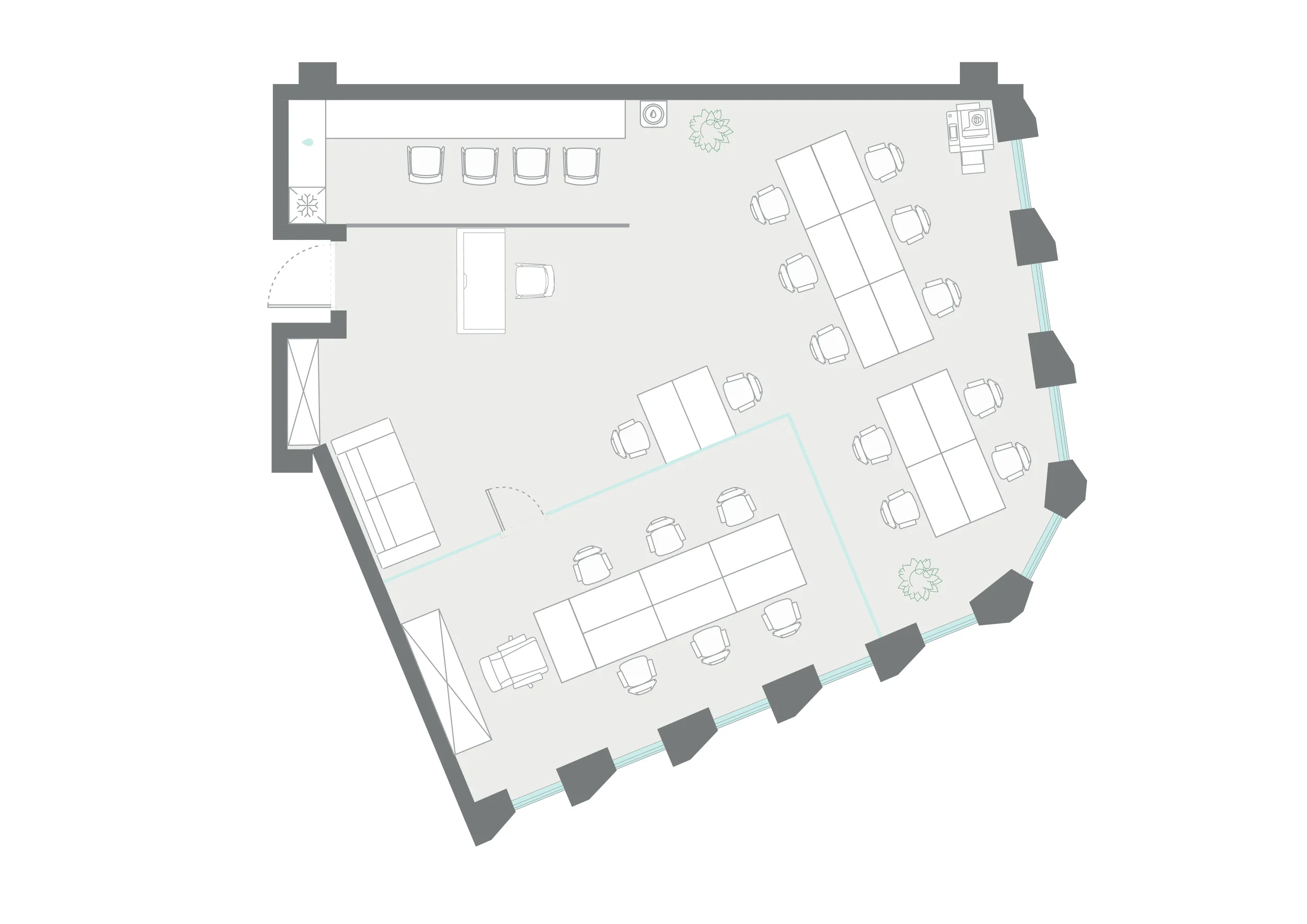 Офис 110.6 м² — планировка