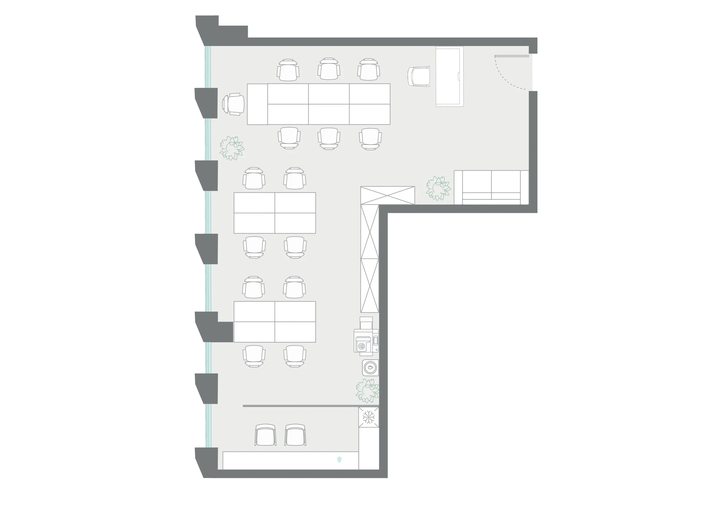 Офис 81.5 м² — планировка