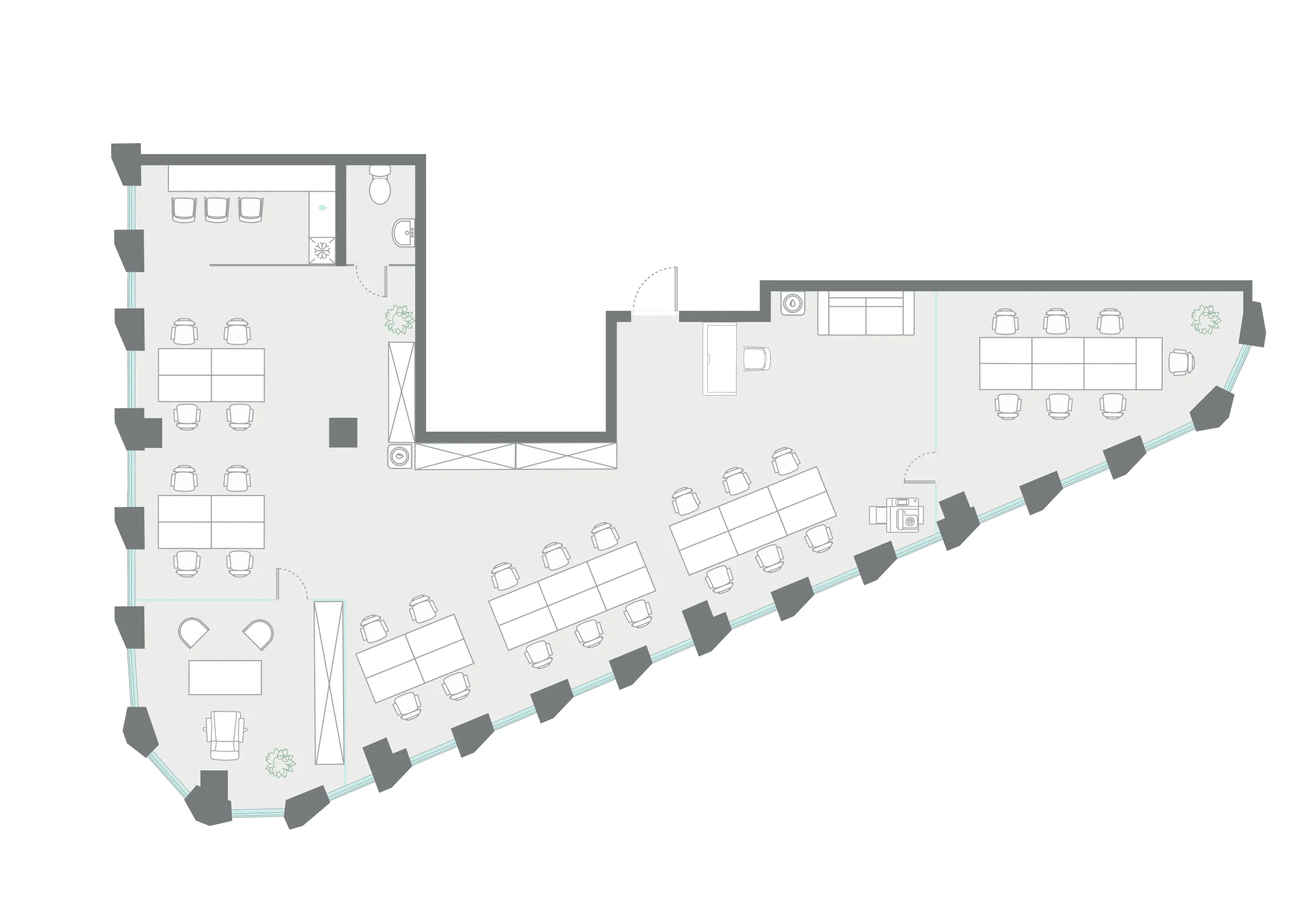 Офис 177.4 м² — планировка