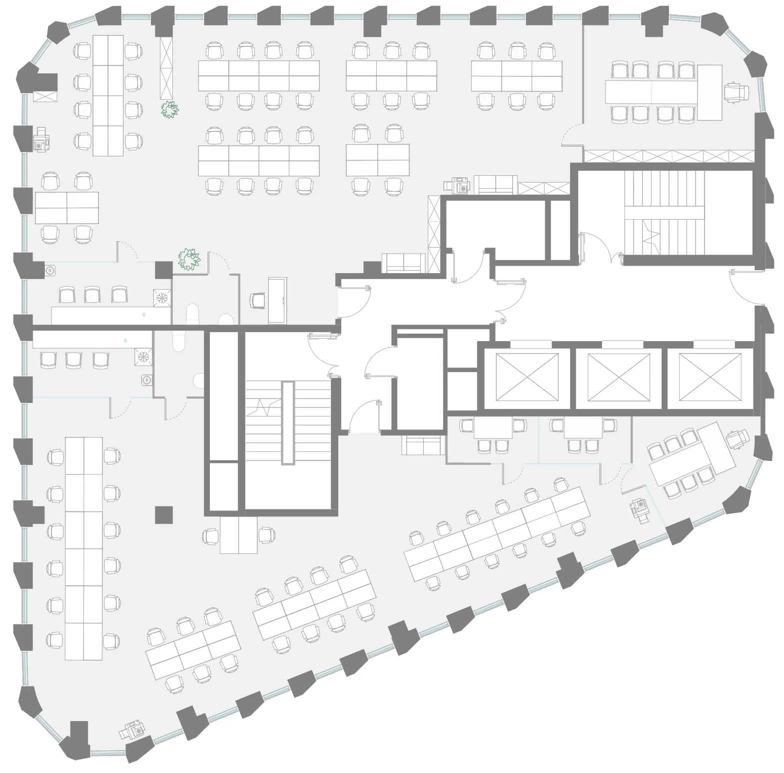 Офис 1102.1 м² — планировка