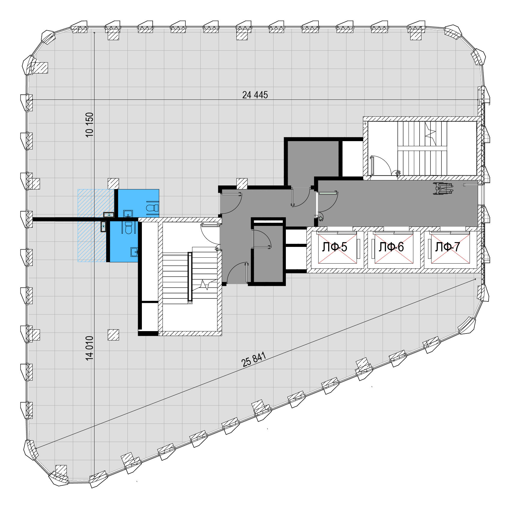 Офис 1102.1 м² — планировка