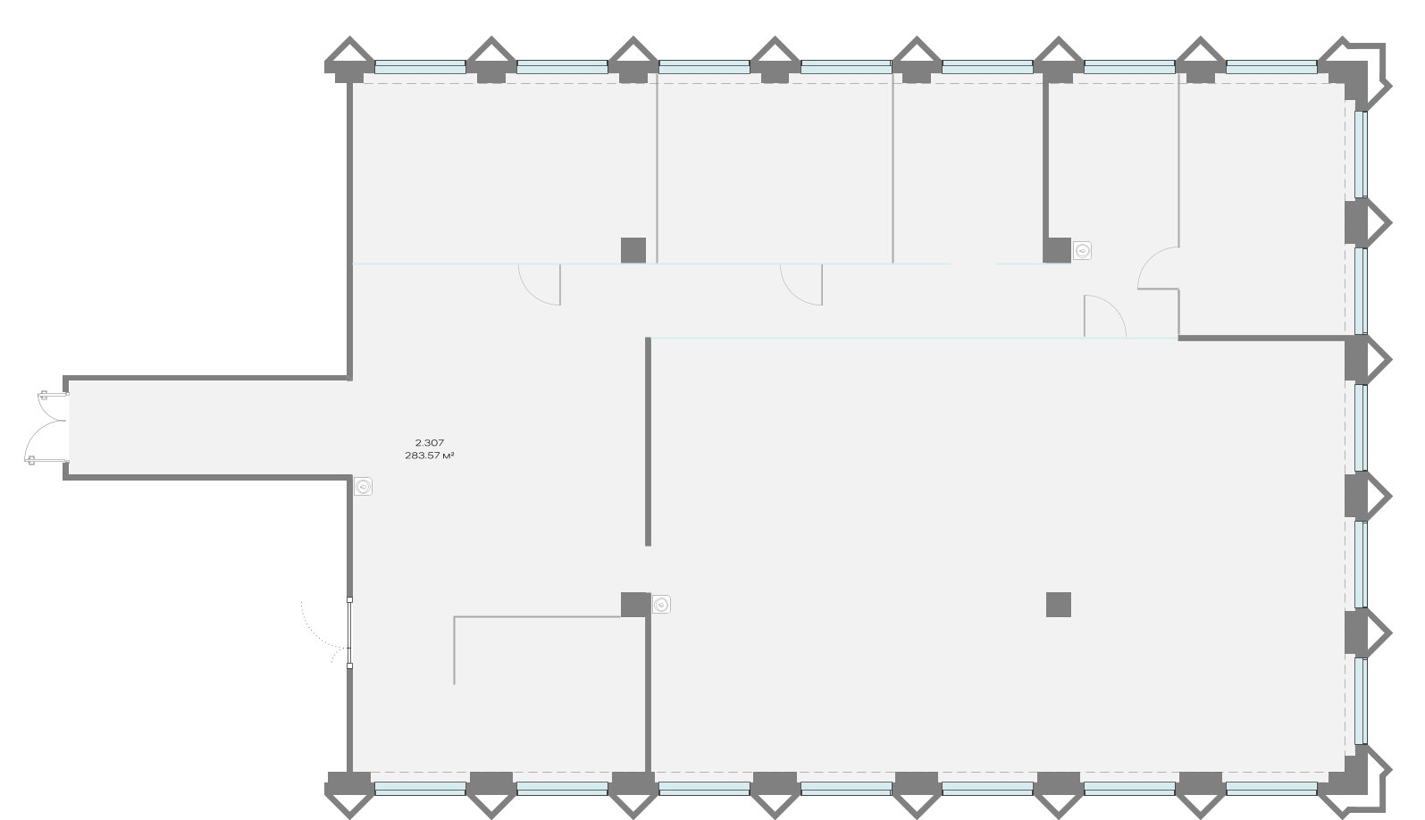 Офис 283.57 м² — планировка