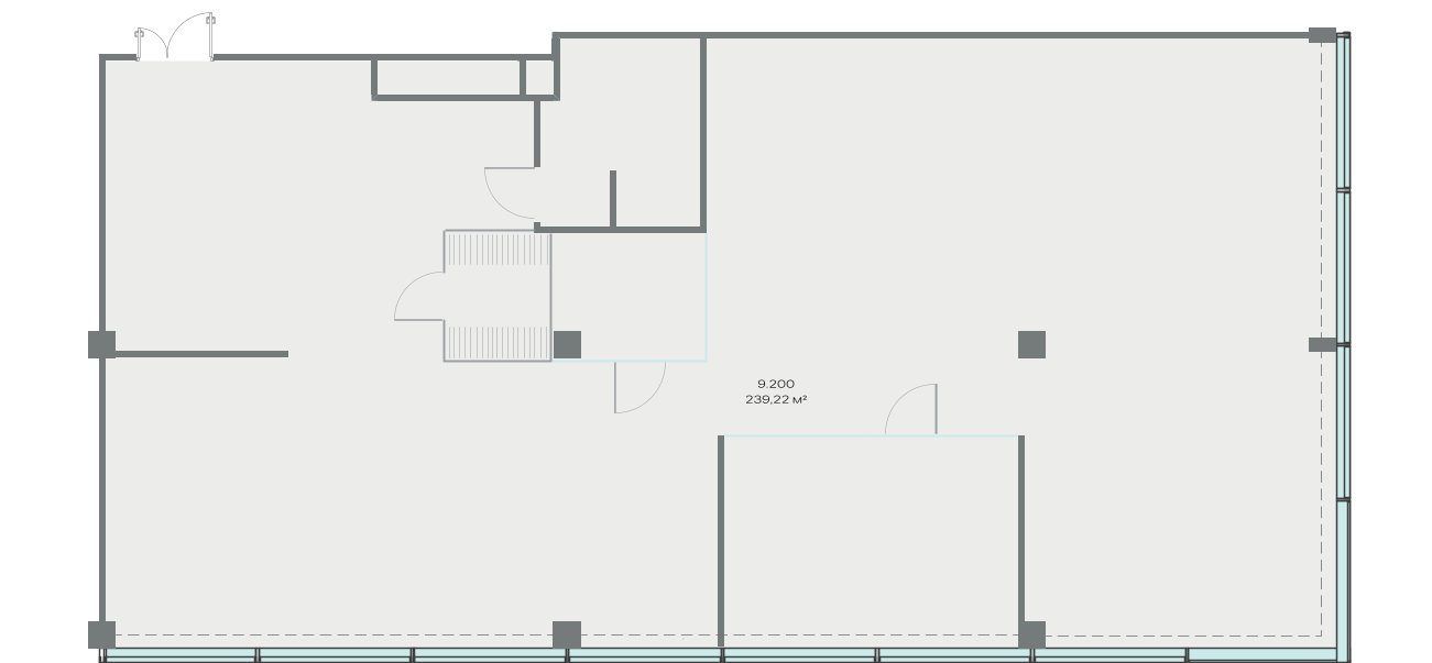 Офис 238.22 м² — планировка